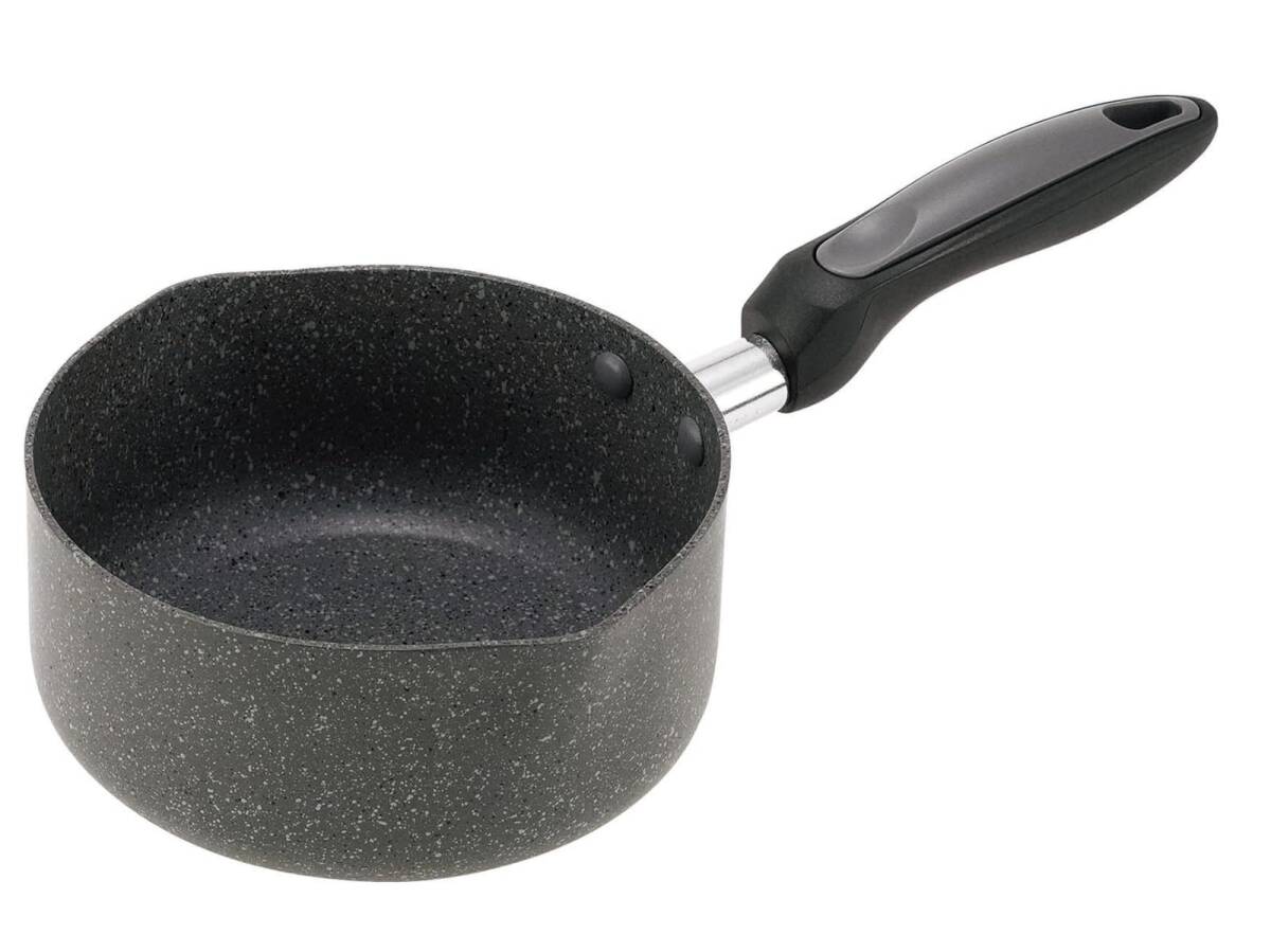 カクセー ミニ ミルクパン 16cm ガス火 IH対応 内面 マーブル加工 焦げつきにくく お手入れしやすい Rock'n Marble ロック拍卖