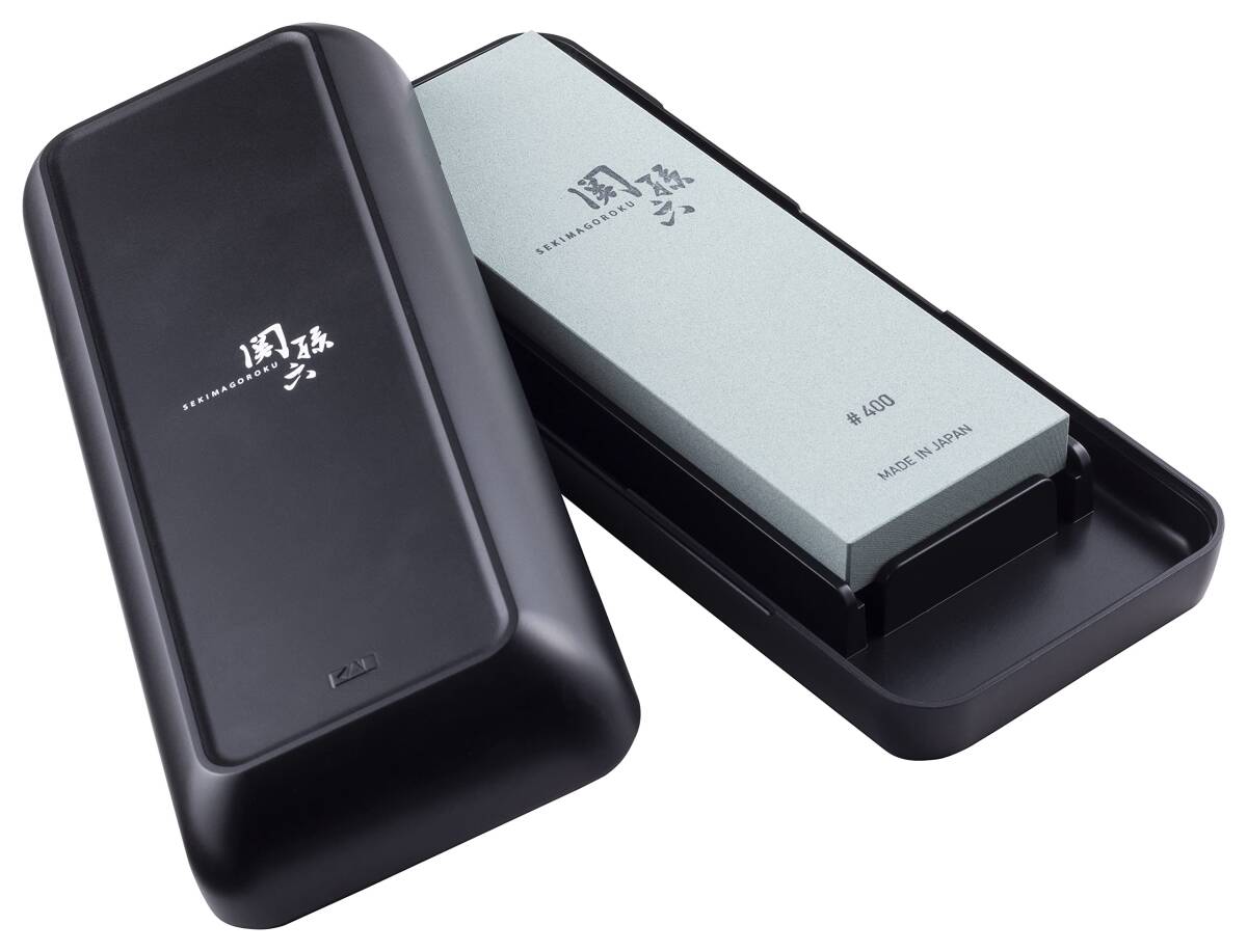 貝印 KAI 関孫六 荒 砥石 包丁 研ぎ器 #400 収納 ケース 付 日本製 AP0329拍卖