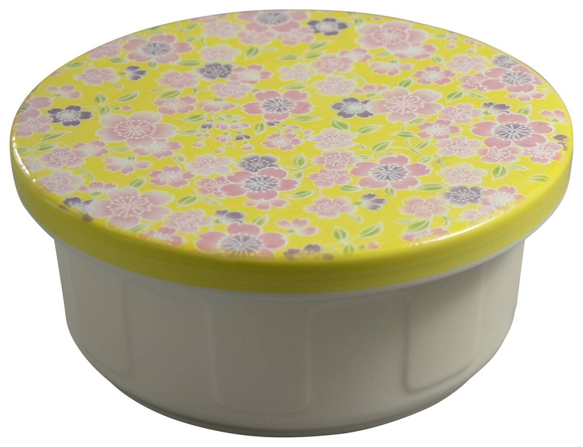 有田焼 セラミック おひつ ご飯 保存 1.5合 電子レンジ対応 平蓋 桜友禅 Y056-2拍卖
