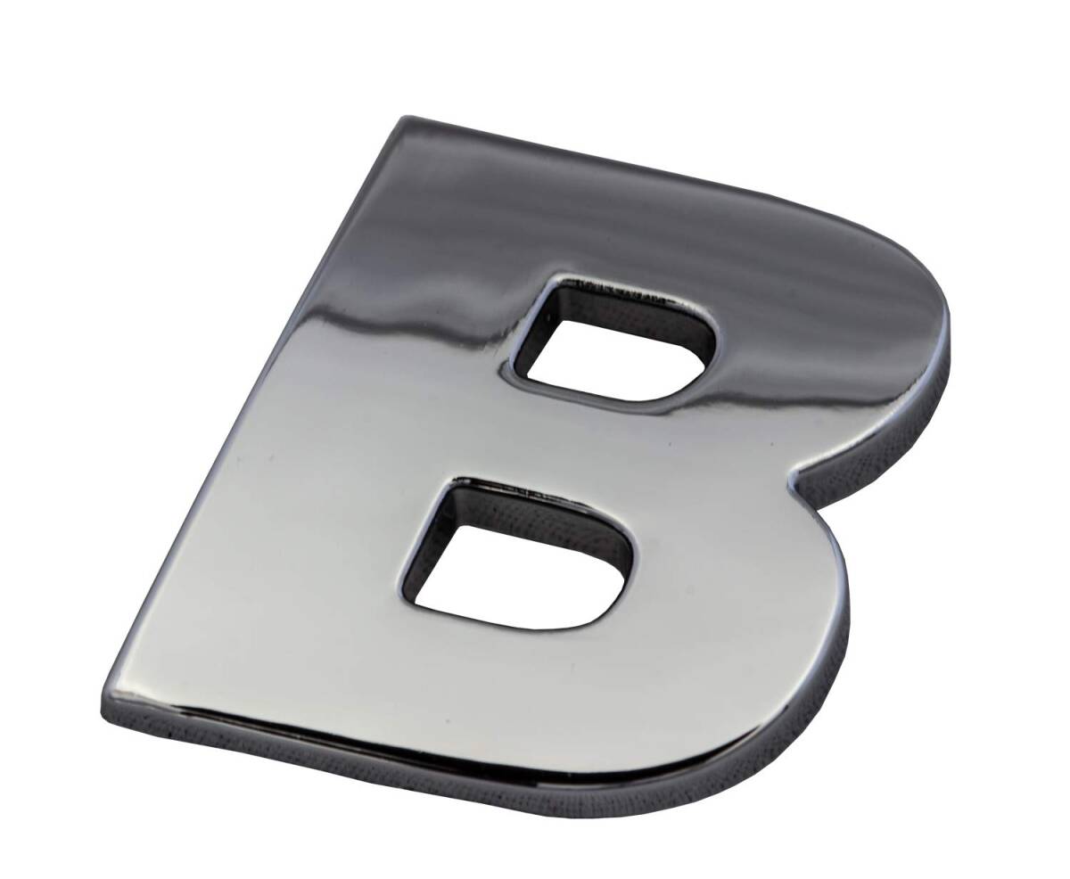 向島自動車用品製作所 3D 立体成型 エンブレム ステッカー アルファベット B シルバー MYS-031T拍卖