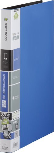 キングジム 名刺ホルダー ショットドックス 差替式 A4 300名 青 36SDアオ拍卖