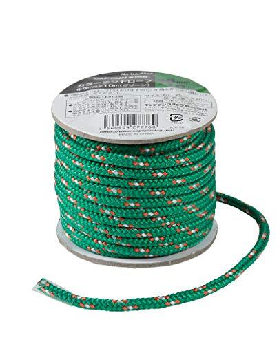 キャプテンスタッグ(CAPTAIN STAG) テント・タープ部品 ロープ テントロープ ガイドロープ カラーロープ 径5mm×10m グリーン拍卖
