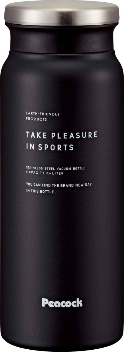 ピーコック 水筒 マグボトル ステンレス ボトル マグタイプ 保温 保冷 ダークグレー 0.6L AMZ-61 HD拍卖