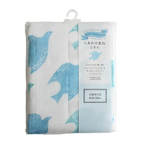 藤栄 台ふきん 青い鳥 約W30×D40cm しあわせ重ねふきん 大判 KF-009拍卖
