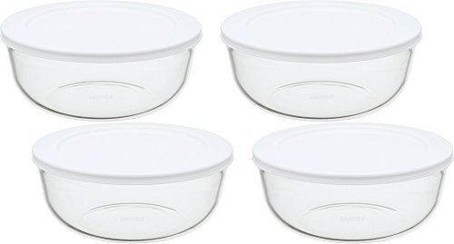 iwaki(イワキ) 耐熱ガラス 保存容器 L 1.3L ×4個セット パックぼうる KBC4160-W1拍卖
