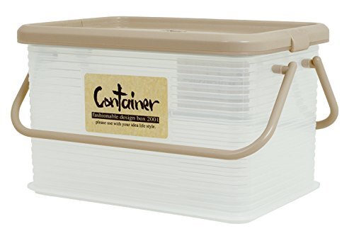 サンコープラスチック コンテナ M 幅38×奥24.5×高22.2cm ソフトベージュ拍卖