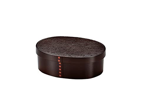 たつみや 弁当箱 ランチボックス 抗菌塗り 曲げわっぱ 一段 日本製 小 ダークブラウン拍卖