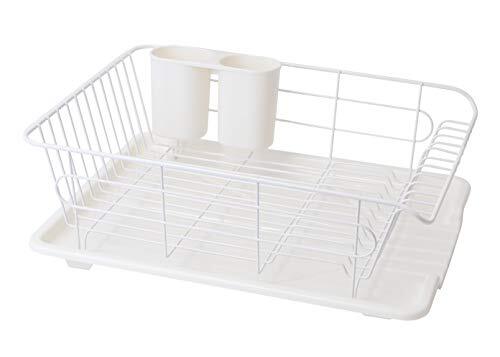 パール金属 水切りラック用 ホワイト 幅40×奥行30×高さ14.5cm 水が流れるトレーヨコ置き アレスタ HB-4070拍卖