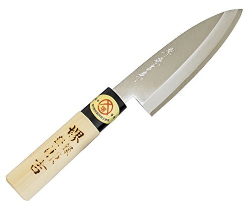 堺源吉 日本製 アジ切り 包丁 120mm 鋼 木柄 堺の包丁 049130拍卖