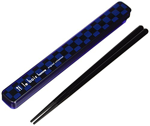 小森樹脂 箸 箸箱 ルボア・オム セット ブルー 食洗機 対応 22×2.8×H1.5cm箸21cm 812696拍卖
