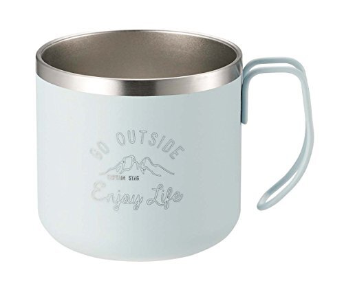 キャプテンスタッグ(CAPTAIN STAG) マグカップ コップ ダブルステンレス 真空断熱 保温・保冷 350ml サックス モンテ UE-拍卖