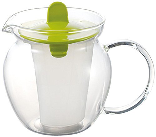 iwaki(イワキ) 耐熱ガラス ティーポット レンジのポット お茶ポット 急須 グリーン 480ml K853T-G拍卖