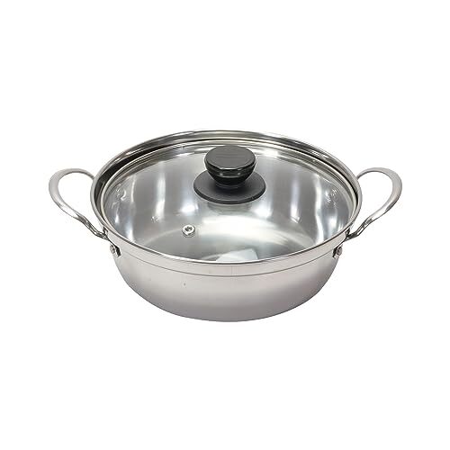 パール金属 鍋 卓上鍋 22cm ガラス蓋付 ステンレス製 IH対応 寄せ鍋 キムチ鍋 和楽庵 HC-43拍卖