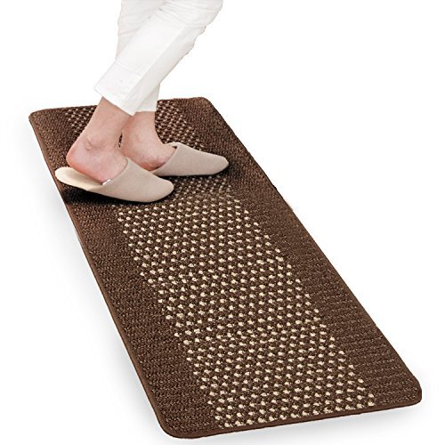 オカ (OKA) 優踏生 洗いやすいキッチンマット ブラウン 約45cm×120cm (洗える 台所マット ロング おしゃれ 日本製 ずれない拍卖