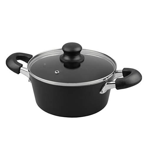 【BLKP】 パール金属 両手鍋 20cm IH対応マット ブラック フッ素 BLKP 黒 AZ-5009拍卖