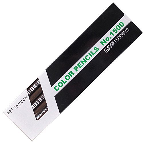 トンボ鉛筆 色鉛筆 1500単色 こげ茶色 1ダース 1500-32拍卖
