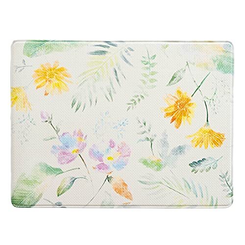 オカ(OKA) ササっと拭けるマット 洗面マット 約45cm×60cm アイボリー(フィオレ) (拭ける PVC 塩化ビニル)拍卖