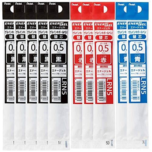 ぺんてる ボールペン替芯セット XLRN5 0.5mm 黒5本 赤3本 青2本 AMZ-LRN5-10拍卖