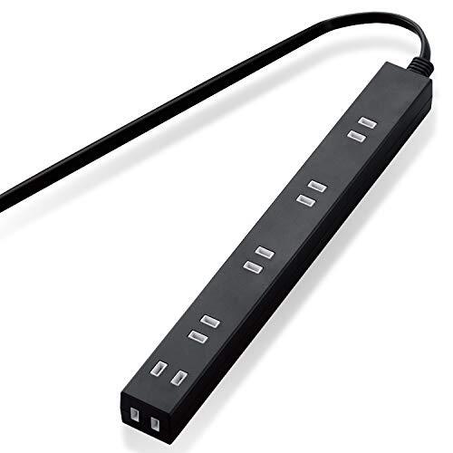 エレコム 電源タップ ACアダプタが5つ挿せる幅広コンセント 6個口 2m ブラック T-NSL-2620BK拍卖