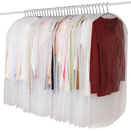 アストロ 衣類カバー ホワイト 不織布×片面透明 ショートサイズ 30枚組 洋服カバー スーツカバー カット可能 探しやすい 880-49拍卖