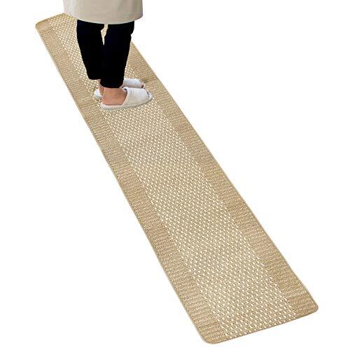 オカ (OKA) 優踏生 洗いやすいキッチンマット ベージュ 約45cm×252cm (洗える 台所マット ロング おしゃれ 日本製 ずれない拍卖