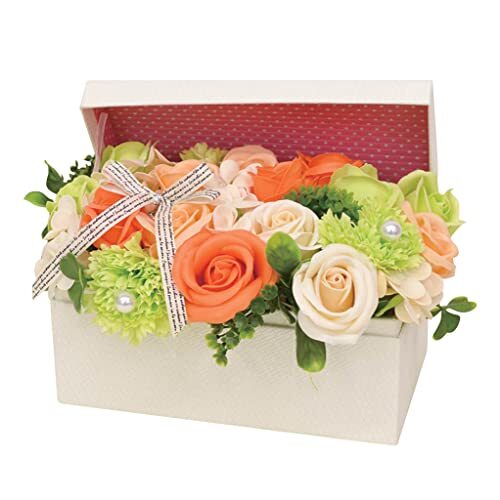 ポピー名古屋 ソープフラワー 母の日 造花 花束 ギフト シャボンフラワー SBL-115 オレンジ拍卖