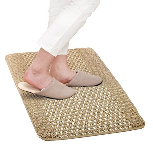 オカ (OKA) 優踏生 洗いやすいキッチンマット ベージュ 約45cm×90cm (洗える 台所マット ロング おしゃれ 日本製 ずれない す拍卖