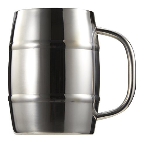 キャプテンスタッグ ダブルステン 樽型メガジョッキ1.0L UH-2001拍卖