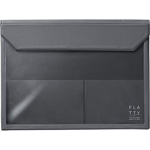 キングジム バッグインバッグ FLATTY A4 ダークグレー 5366タ-拍卖
