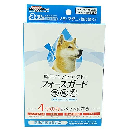 ドギーマン 薬用ペッツテクト+ フォースガード 中型犬用 3本入×2個 (まとめ買い)拍卖