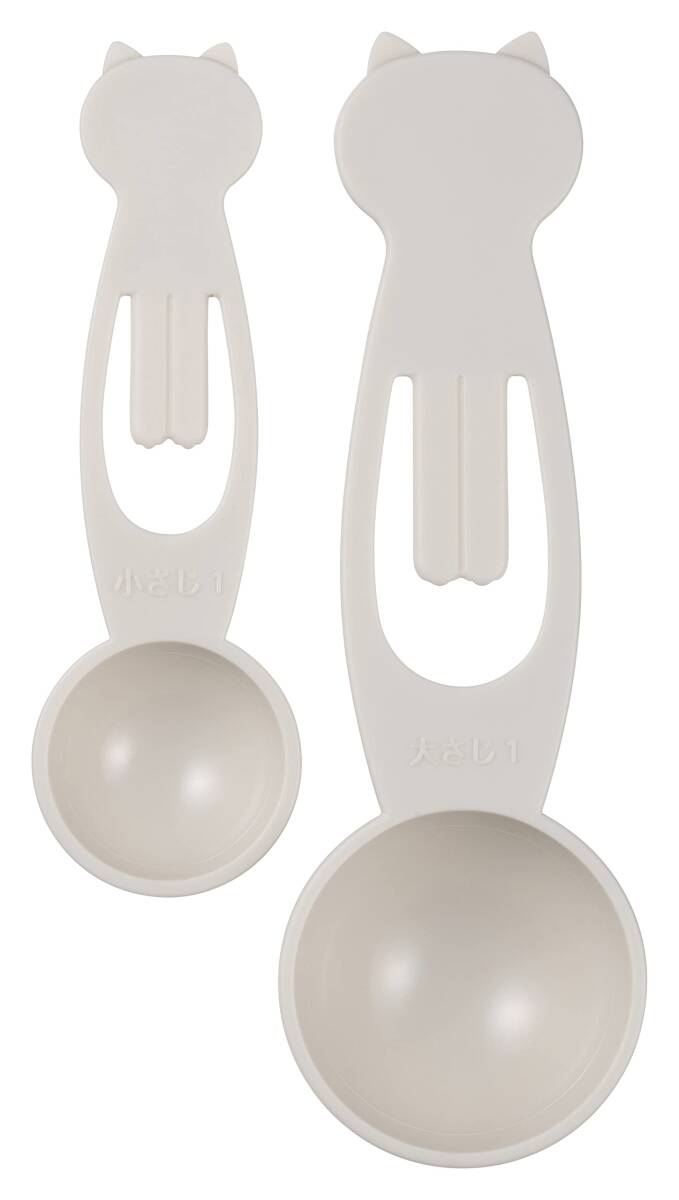 貝印 KAI ねこ の 計量 スプーン 大さじ 小さじ 2本 セット Nyammy ウォーム グレー 日本製 DH2738拍卖