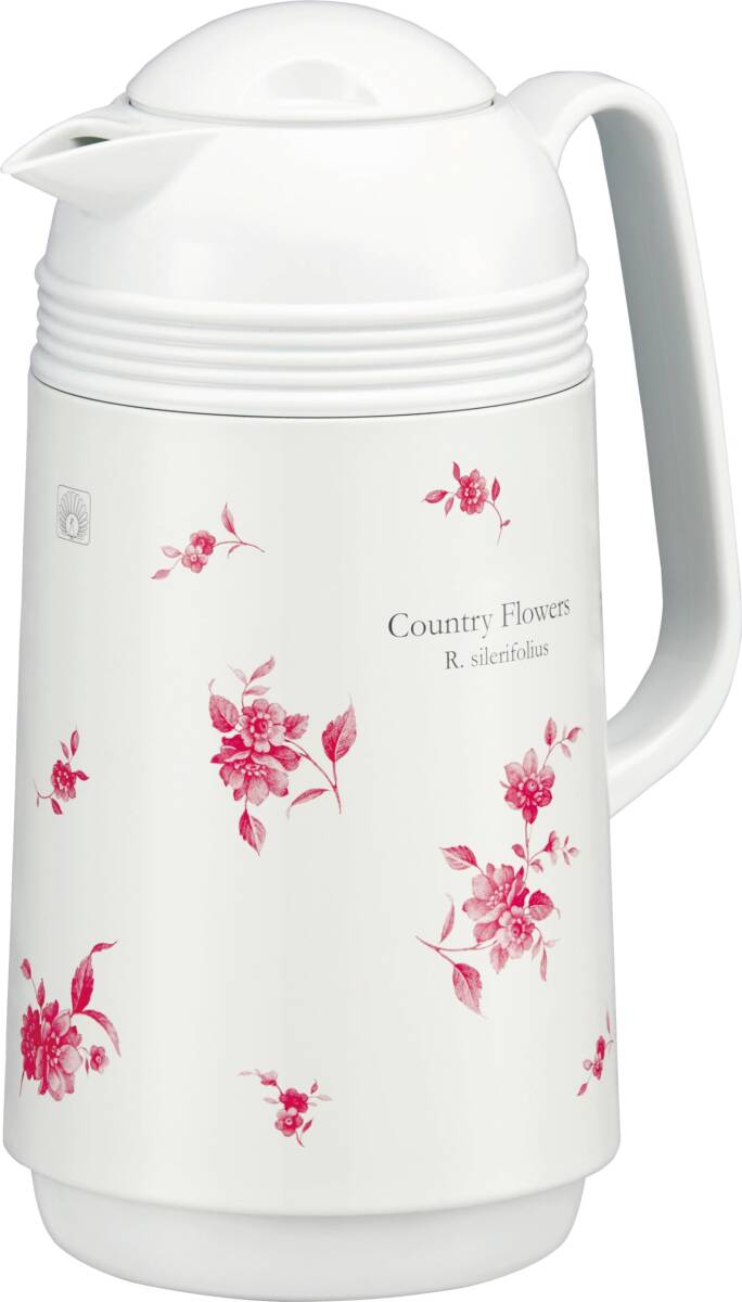 ピーコック 日本製 保温ポット ガラス 製 魔法瓶 ハンディ ポット 保温 保冷 1.0L カントリーフラワー GHD-100 FLC拍卖