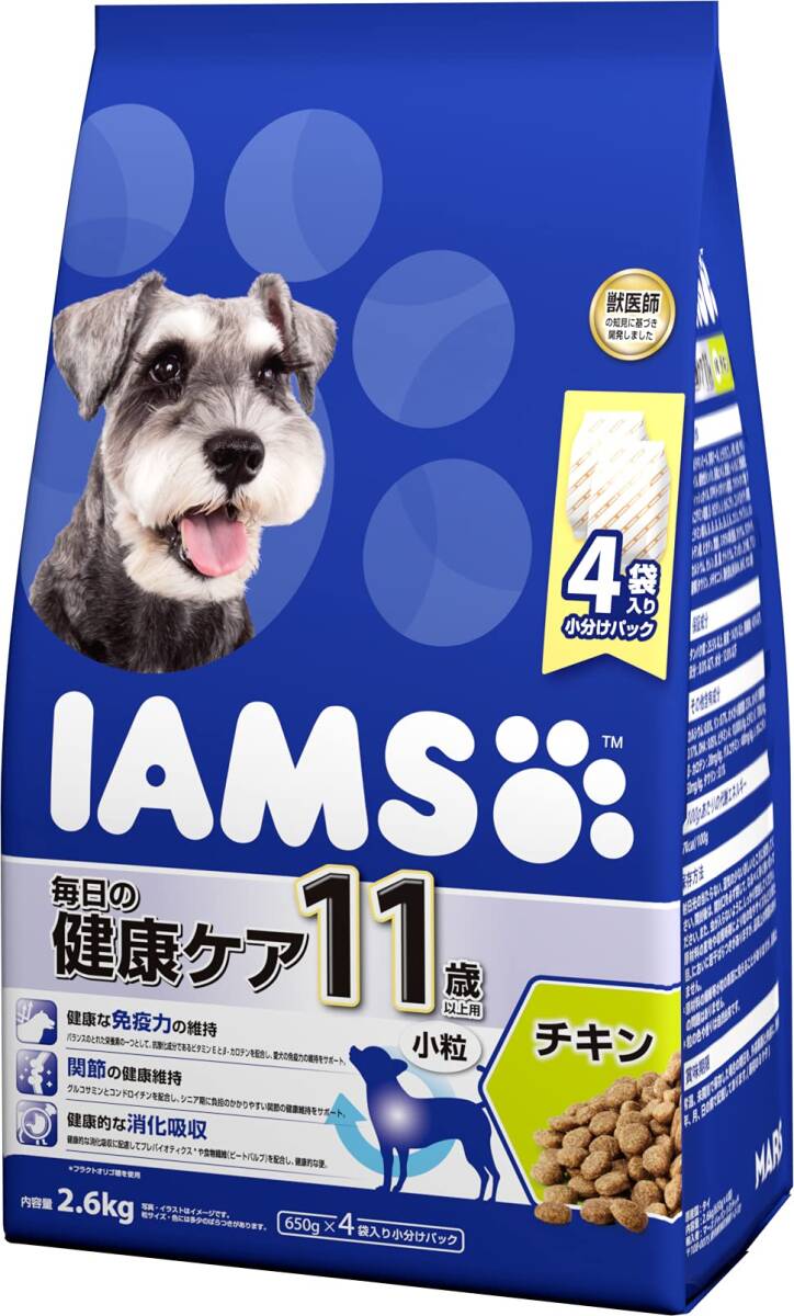 アイムス (IAMS) ドッグフード 11歳以上用 毎日の健康ケア 小粒 チキン シニア犬用 1個 (x 1)拍卖