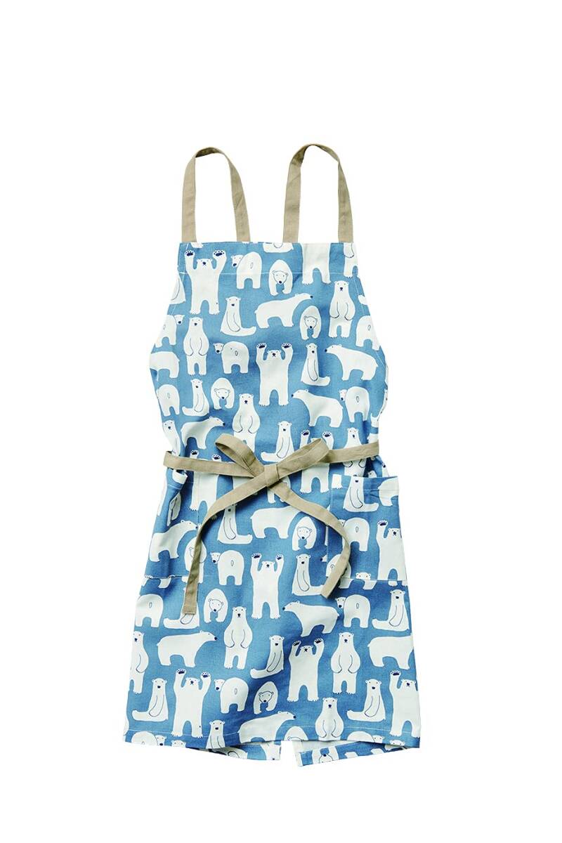 レップ コニー エプロン ブルー 452608 着丈73×身幅84cm拍卖