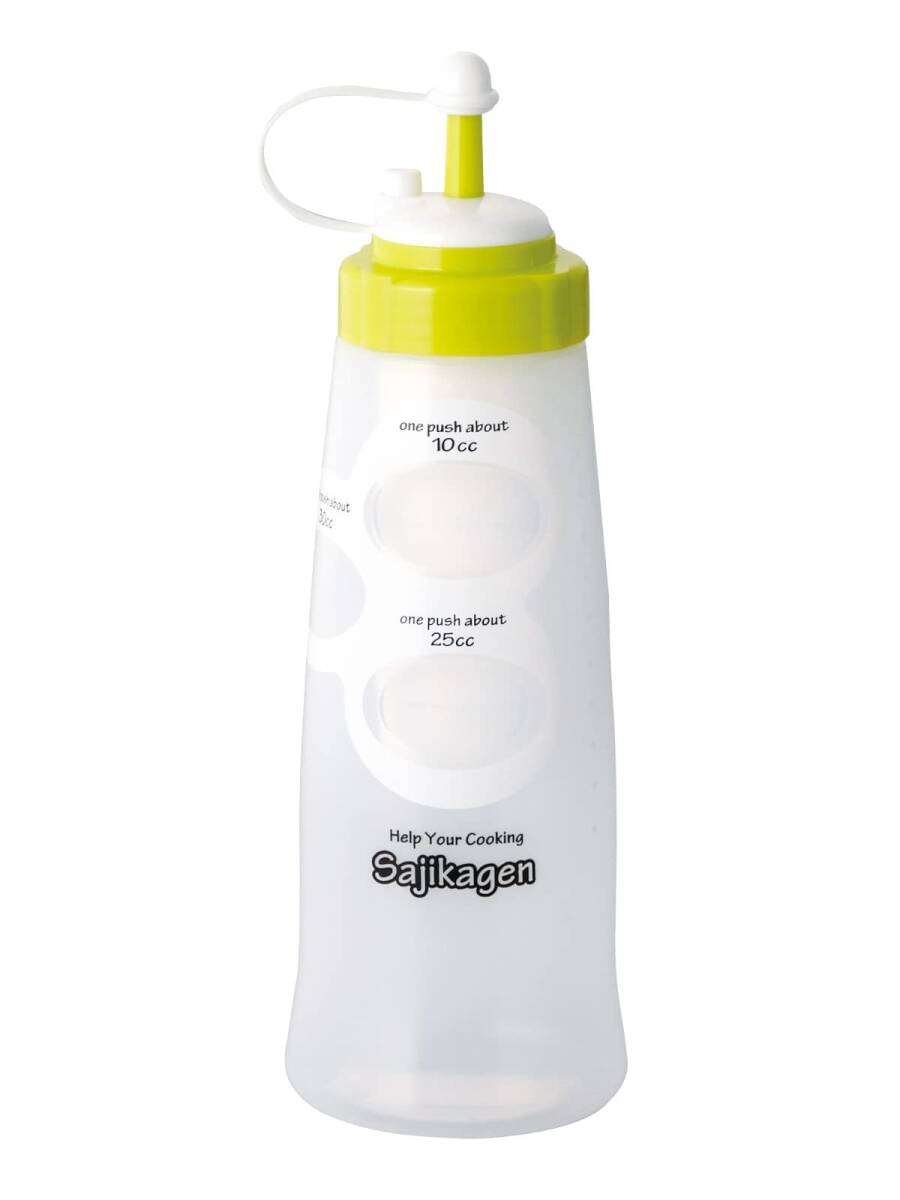 台和 調味料ボトル ドレッシングボトル 600ml ライムグリーン 目盛り付き ワンプッシュ 10cc 25cc 30cc 日本製 調味料入れ拍卖