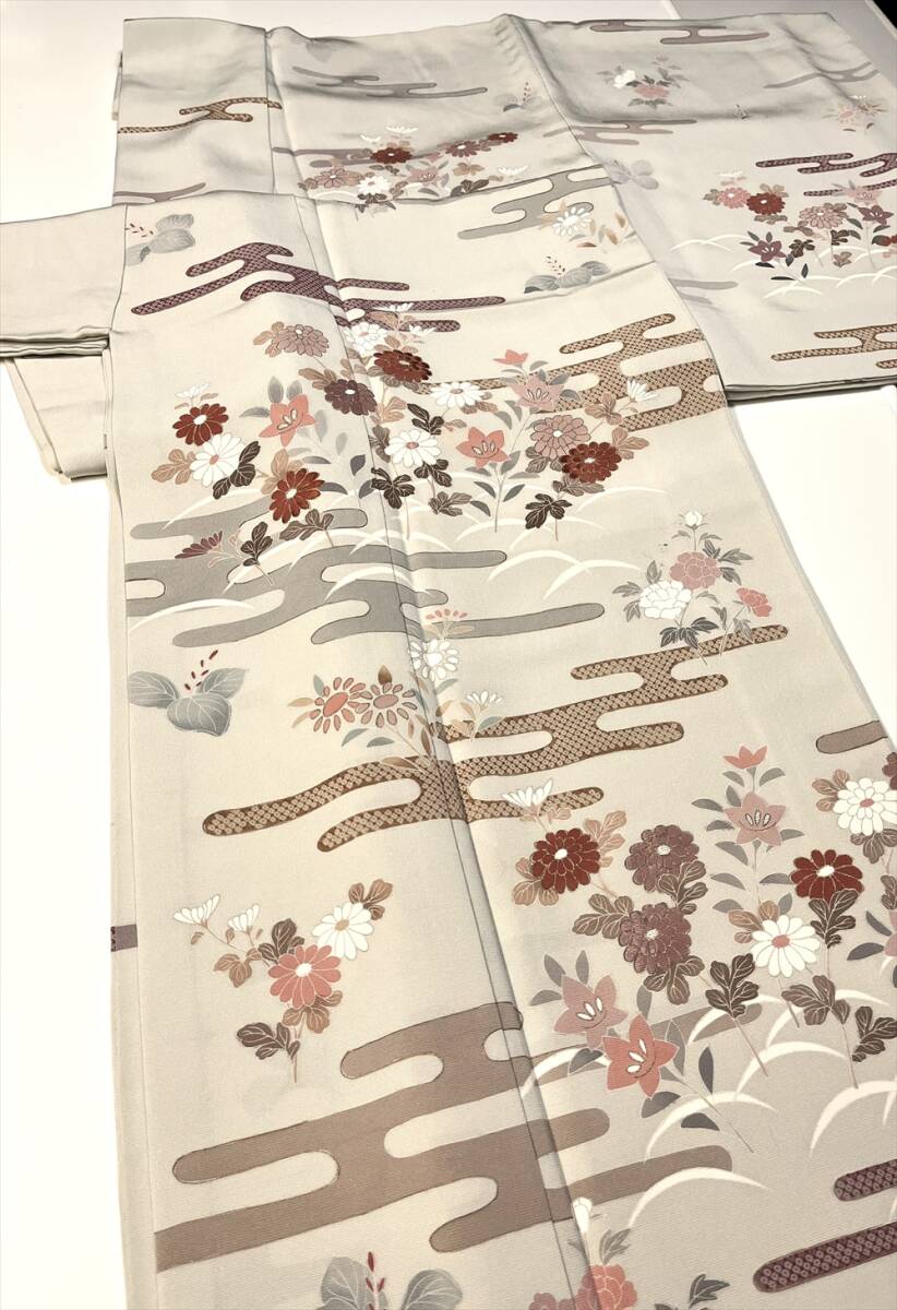 花とら●リサイクル着物 訪問着 紋意匠 ヱ霞 草花 250507拍卖