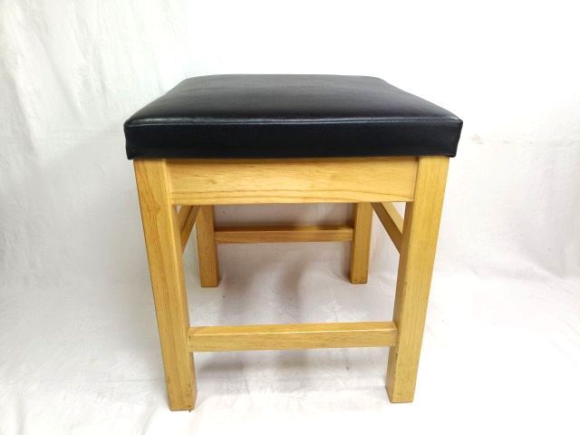 ◆木製 四角 スツール 椅子 横38×縦37×高さ42.5cm/イス 玄関横 ちょこっと座り 靴履き 踏台拍卖