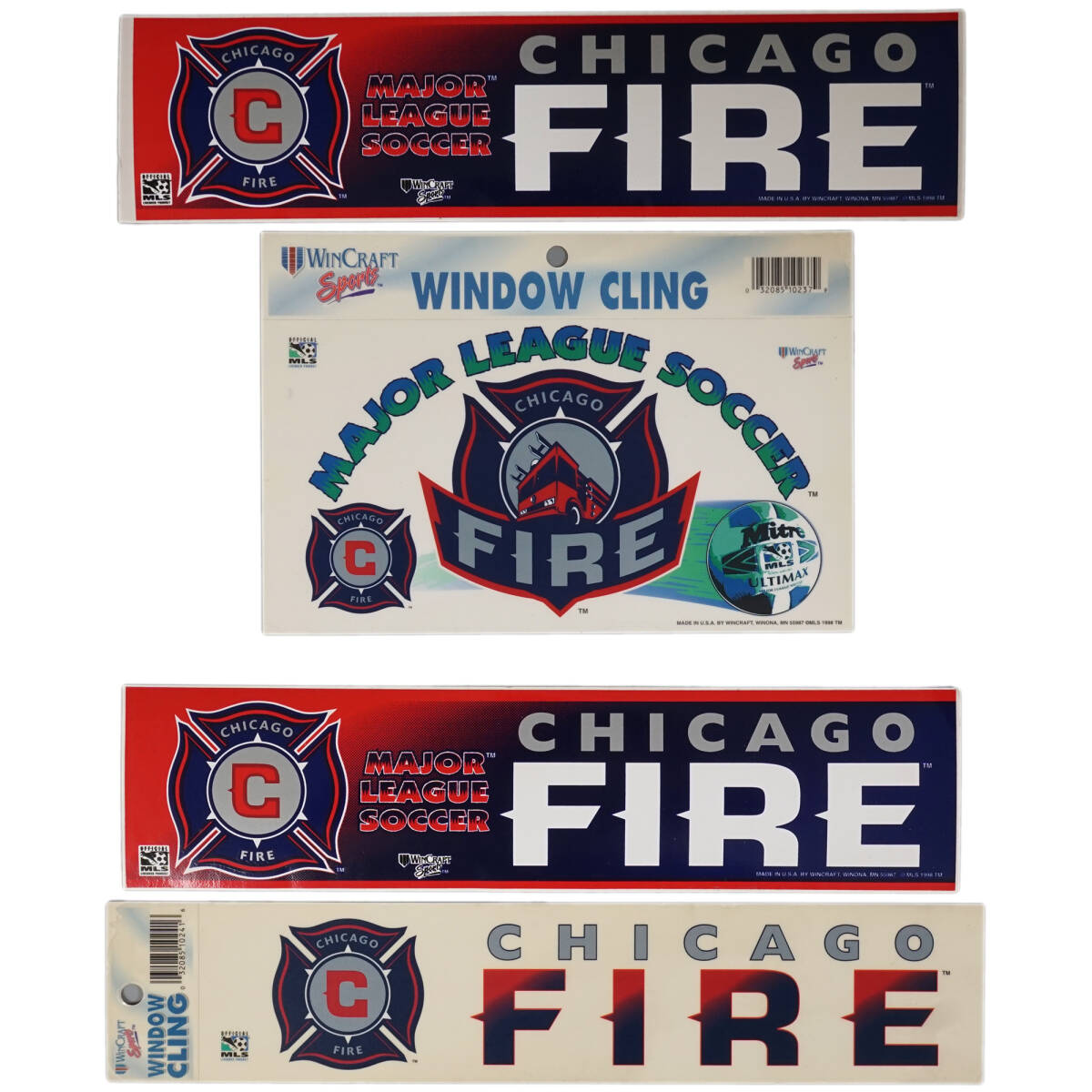MLS Chicago Fire バンパー ステッカー & ウインドウクリング メジャーリーグ サッカー Major League Soccer シカゴファイヤー フィルム拍卖