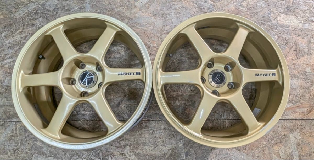 【希少!】YOKOHAMA ヨコハマ AVS モデル6 17インチ 8J+35 PCD 114.3 5穴 5H 当時物 絶版 軽量 シルビア スカイライン FD3S拍卖