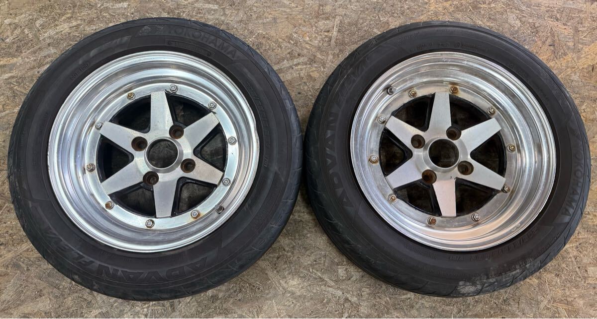 【希少!】ロンシャン XR-4 15インチ 7J+11 PCD 114.3 4穴 4H 深リム 当時物 絶版 AE86 旧車 カプチーノ 拍卖