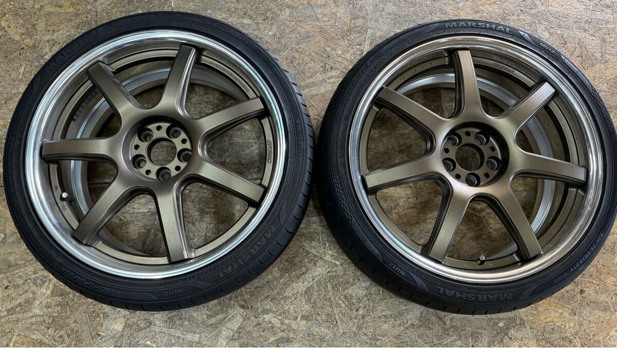 【希少!】WORK エモーション T7R 2P 19インチ 8J+48 PCD100 5穴 5H 深リム ZN6 86 BRZ レガシィ カローラスポーツ プリウス 拍卖