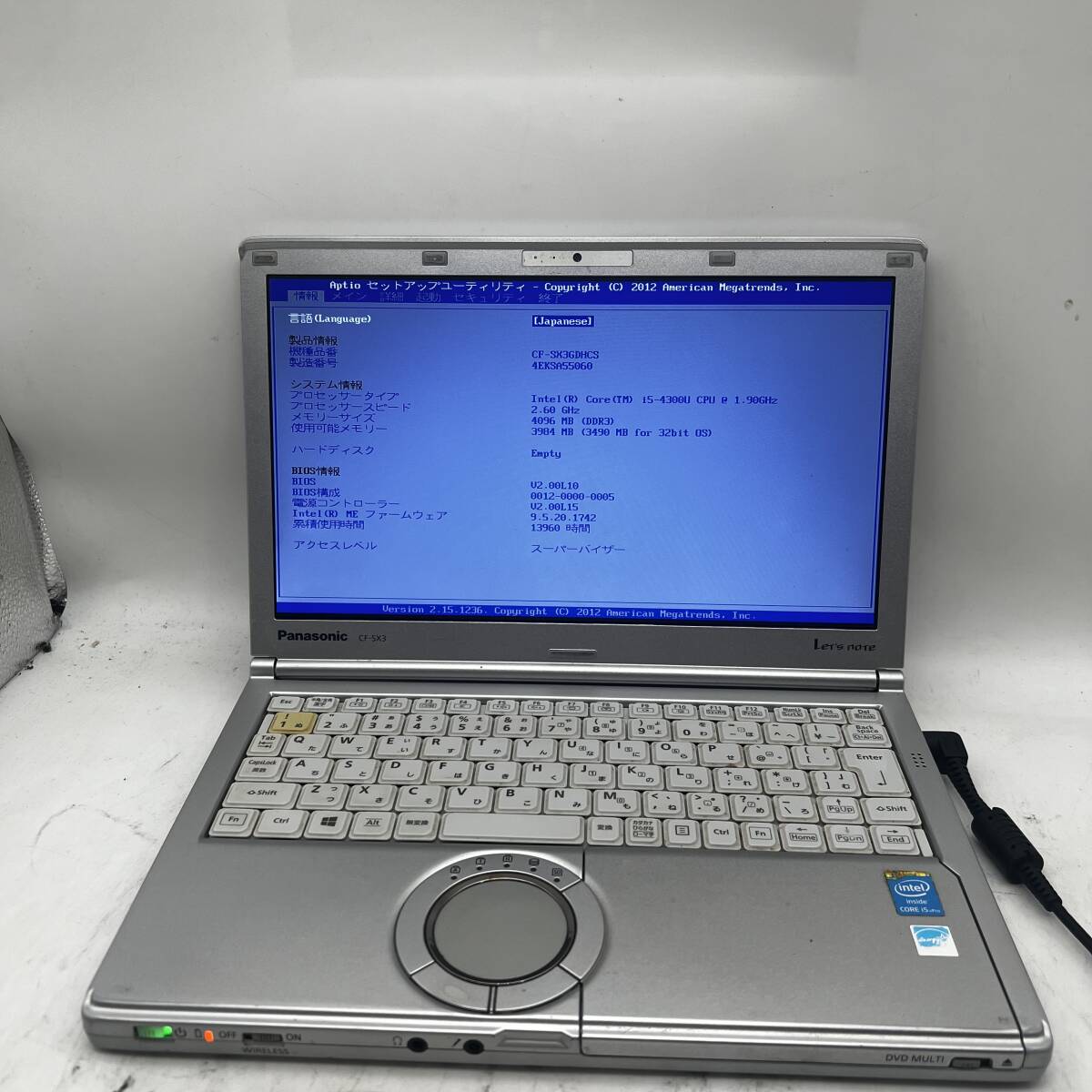 Panasonic/SX3/第4世代 i5-4300u/12.5インチ/C100拍卖