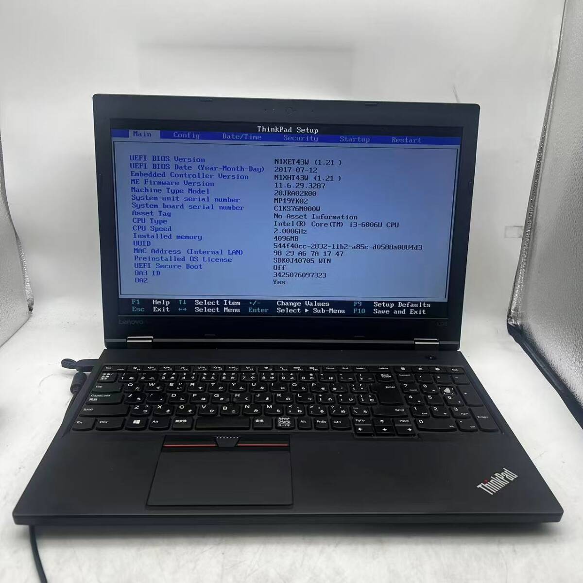 Lenovo/L570/Core i3-6006u/15.6インチ/10拍卖