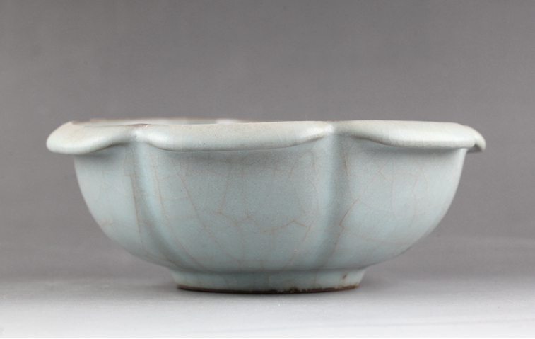 宋 汝窯 天青釉 花口鉢・古陶磁器 ・珍品旧蔵・古賞物・時代物拍卖