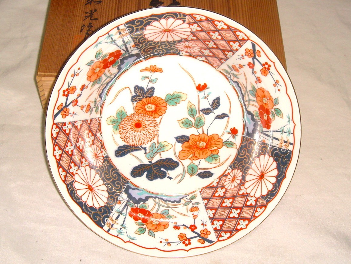 茶道具 菓子器 有田焼 和光園 和光作 色絵菓子器 美品!!拍卖
