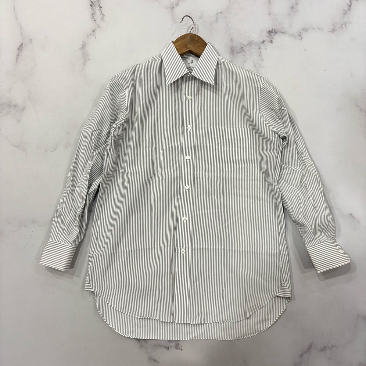A21 ■ 良品 '日本製' 洗練されたデザイン dunhill LONDON ダンヒル 長袖 ストライプ柄 ボタンシャツ SIZE:40-80 メンズ 紳士服 トップス拍卖