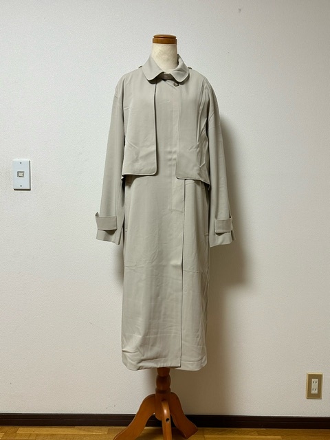 L 超特価 ベージュ 3WAY コート 新品未使用品 送料無料 レディースコート 婦人コート スプリングコート ミセスコート ロングコート 婦人拍卖