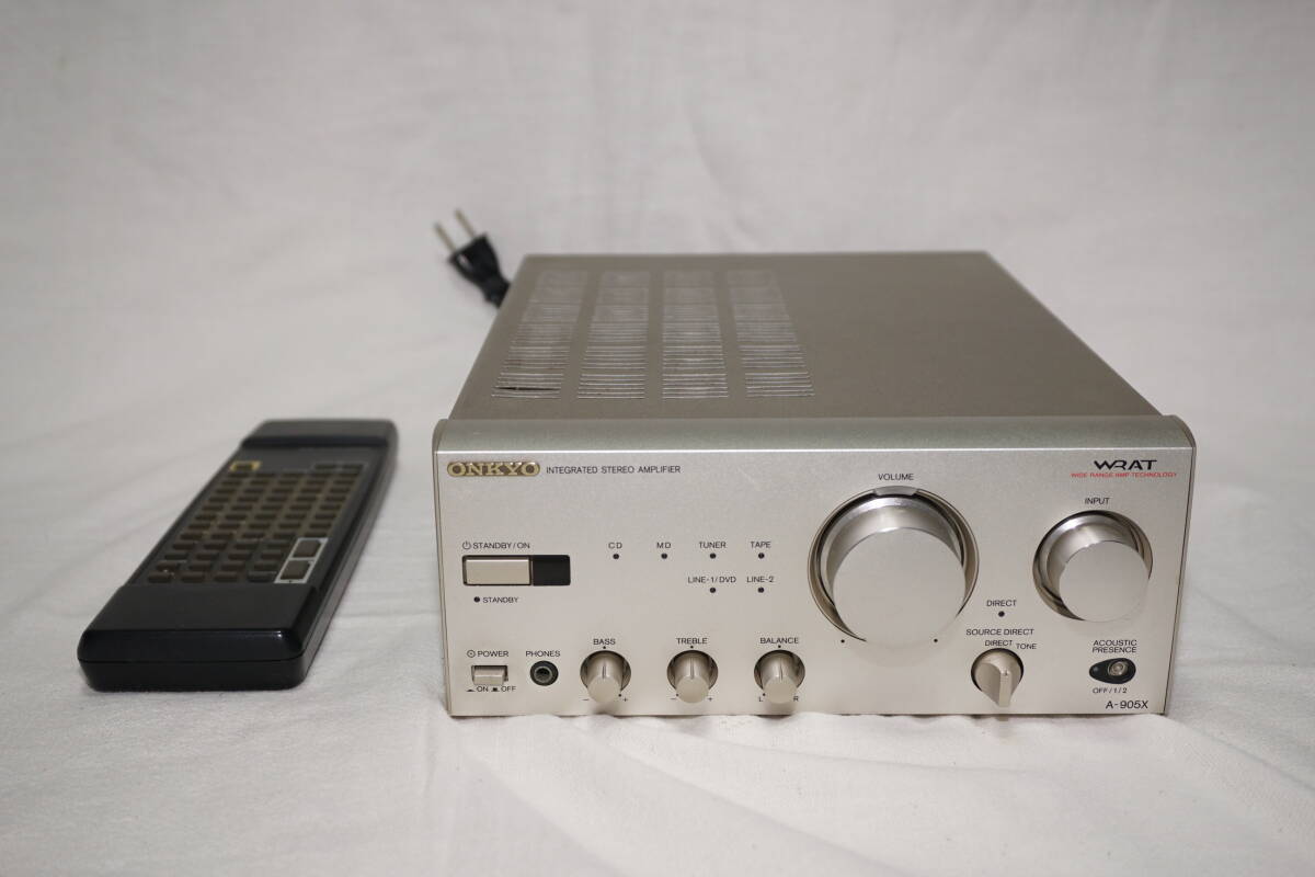 ★ ONKYO オンキョー ★ INTEC205 プリメインアンプ リモコン付き 【 A-905X 】拍卖