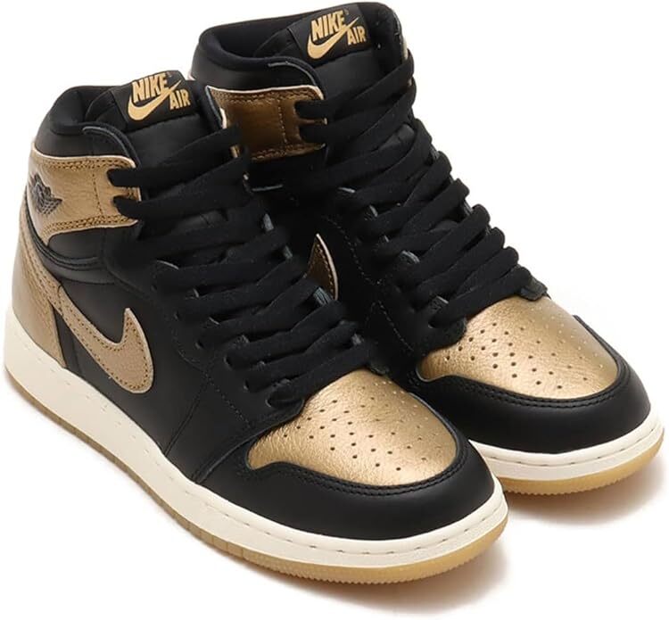 送料無料 23.5cm●NIKE ナイキ エア ジョーダン 1 ハイ OG AIR JORDAN 1 HIGH 黒 金 ブラック ゴールド FD1437-071 AJ スニーカー拍卖