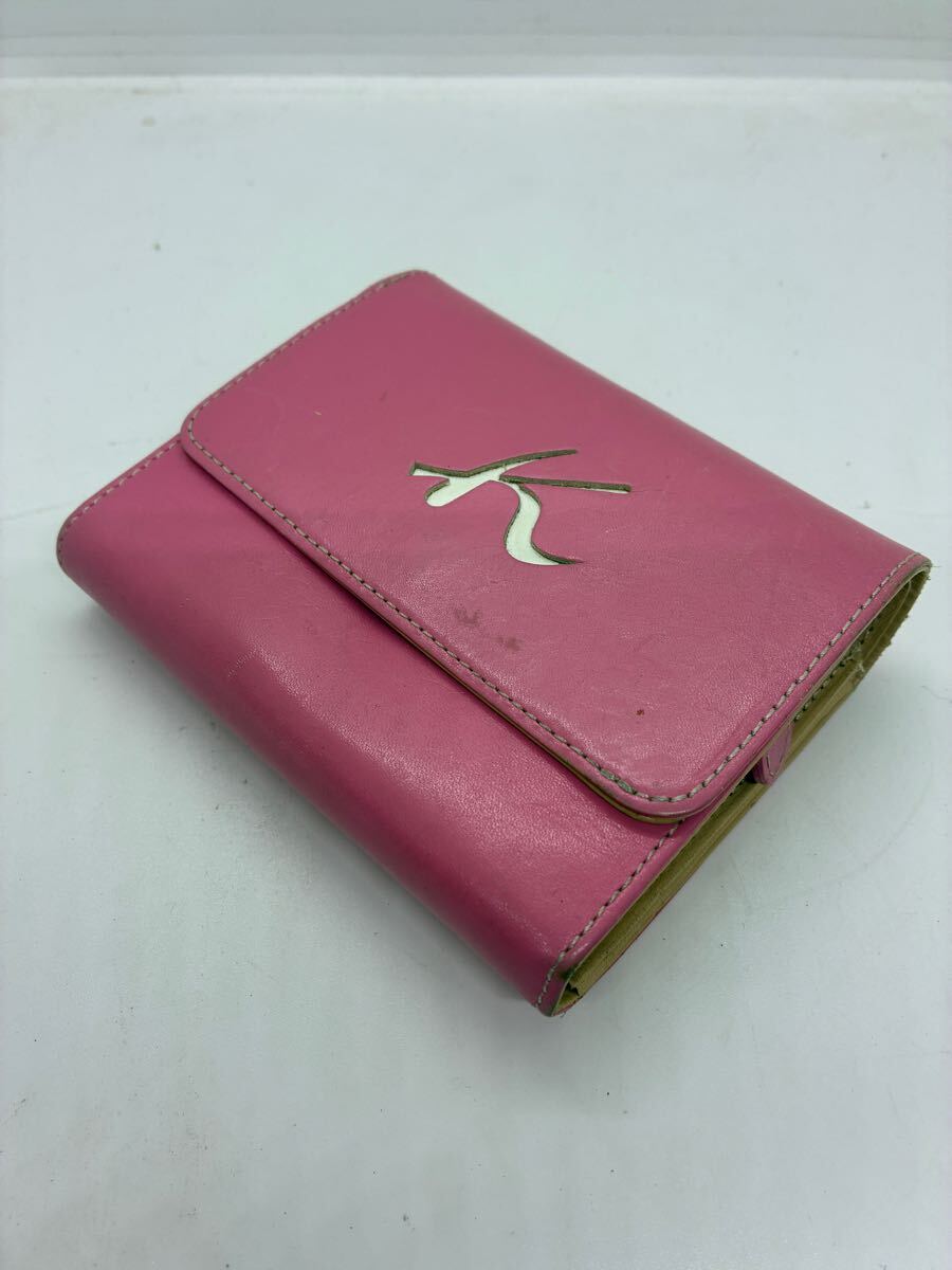 KITAMURA 財布 レザー ピンク 本革拍卖